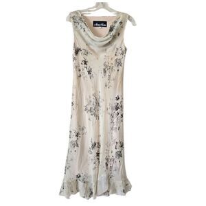 MEGHAN MATTHEWS Womens Floral Print‎ Sleeveless Dress Size 6 Y2k 90s Fairy Core